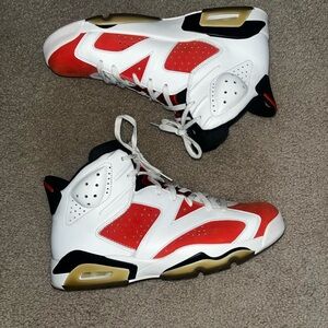 Jordan Athletic Shoes Red White Black